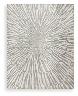 Verland Gray/White Washable Large Rug by Ashley at Eve Furniture