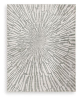 Verland Gray/White Washable Large Rug by Ashley at Eve Furniture