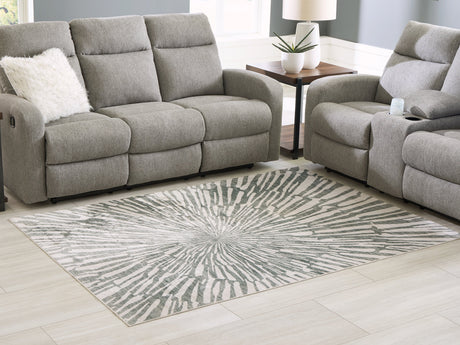 Verland Gray/White Washable Medium Rug by Ashley at Eve Furniture