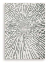 Verland Gray/White Washable Medium Rug by Ashley at Eve Furniture