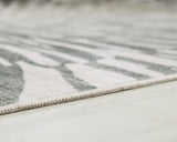 Verland Gray/White Washable Medium Rug by Ashley at Eve Furniture