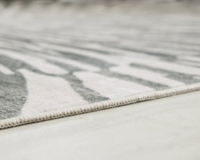Verland Gray/White Washable Medium Rug by Ashley at Eve Furniture