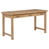 Vermes Light Ash 55-inch 3-drawer Writing Desk with Power Outlet by Coaster at Eve Furniture