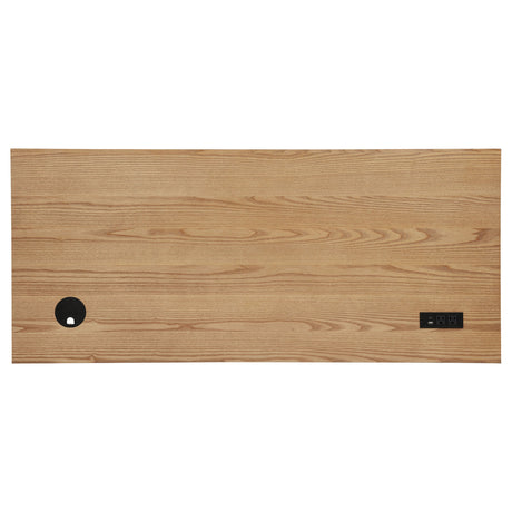 Vermes Light Ash 55-inch 3-drawer Writing Desk with Power Outlet by Coaster at Eve Furniture