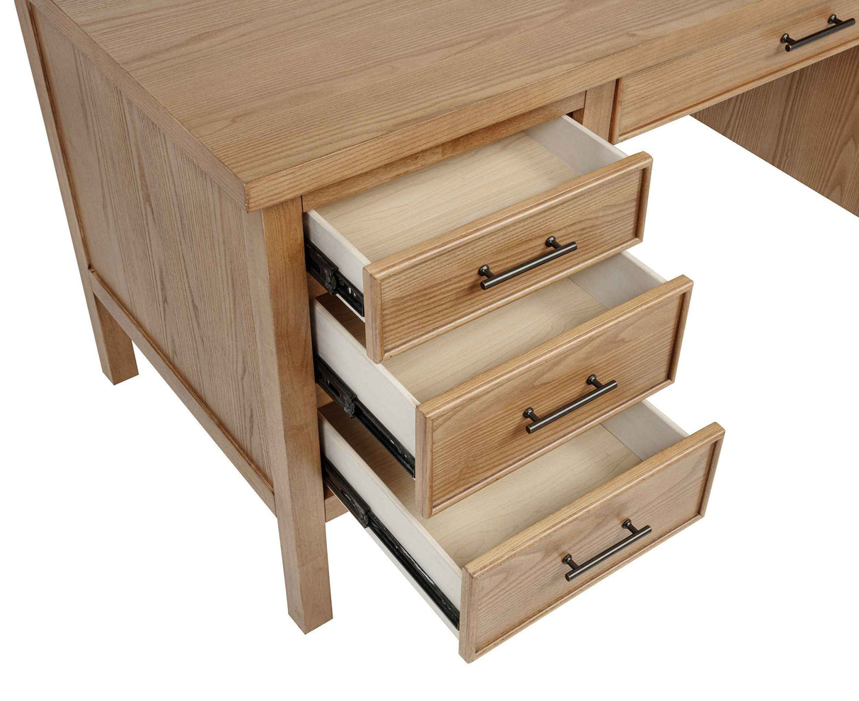 Vermes Light Ash 66-inch 7-drawer Computer Desk with Power Outlet by Coaster at Eve Furniture