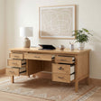 Vermes Light Ash 66-inch 7-drawer Computer Desk with Power Outlet by Coaster at Eve Furniture