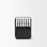 Verna Matte Black Wire Cage Metal Planters (Set of 2) by Mercana at Eve Furniture