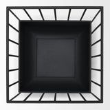 Verna Matte Black Wire Cage Metal Planters (Set of 2) by Mercana at Eve Furniture