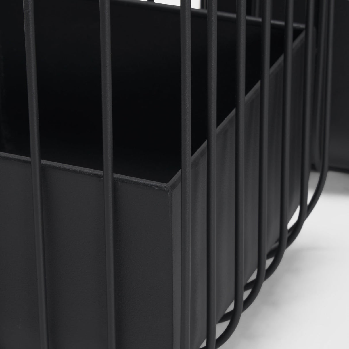 Verna Matte Black Wire Cage Metal Planters (Set of 2) by Mercana at Eve Furniture