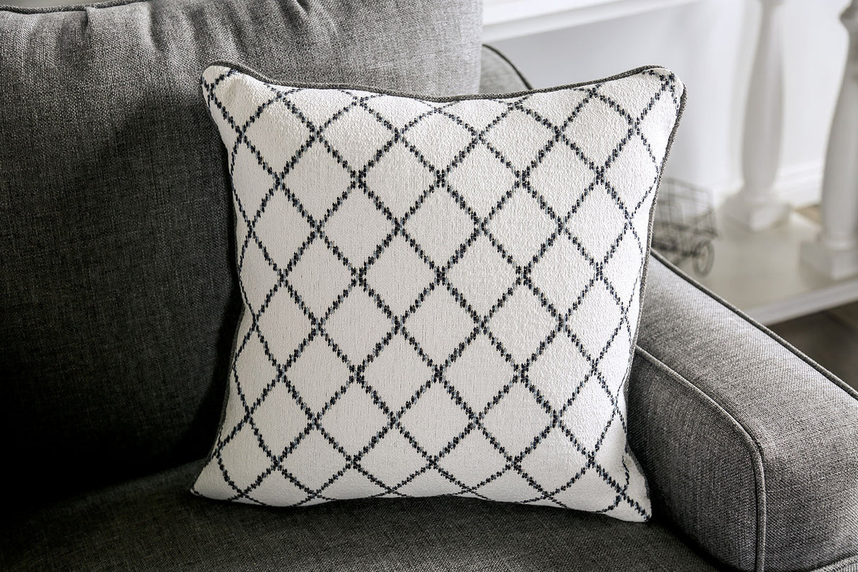 Verne Bluish Gray Sofa & Loveseat by Furniture of America at Eve Furniture