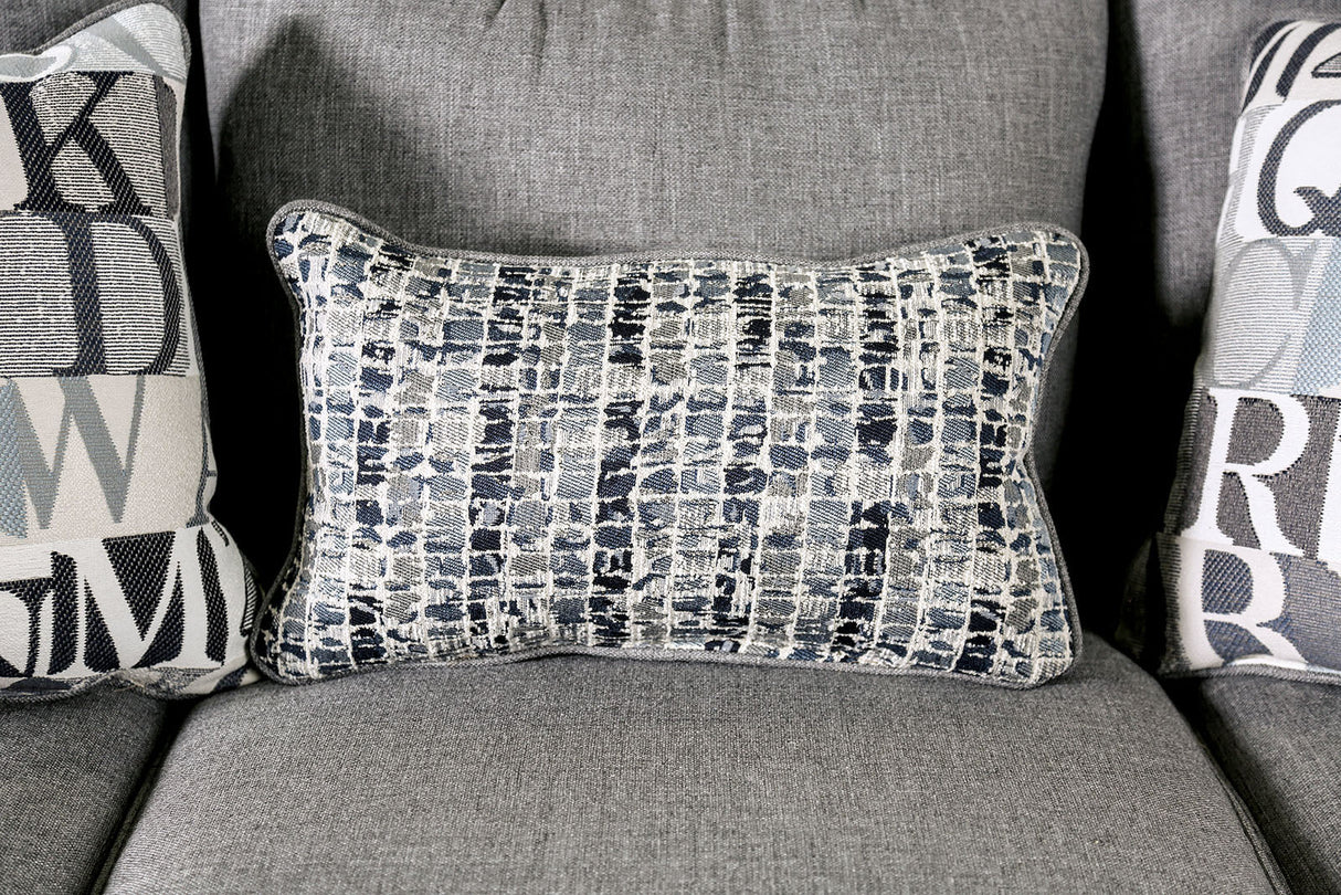 Verne Bluish Gray Sofa & Loveseat by Furniture of America at Eve Furniture