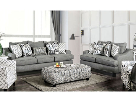 Verne Bluish Gray Sofa & Loveseat by Furniture of America at Eve Furniture