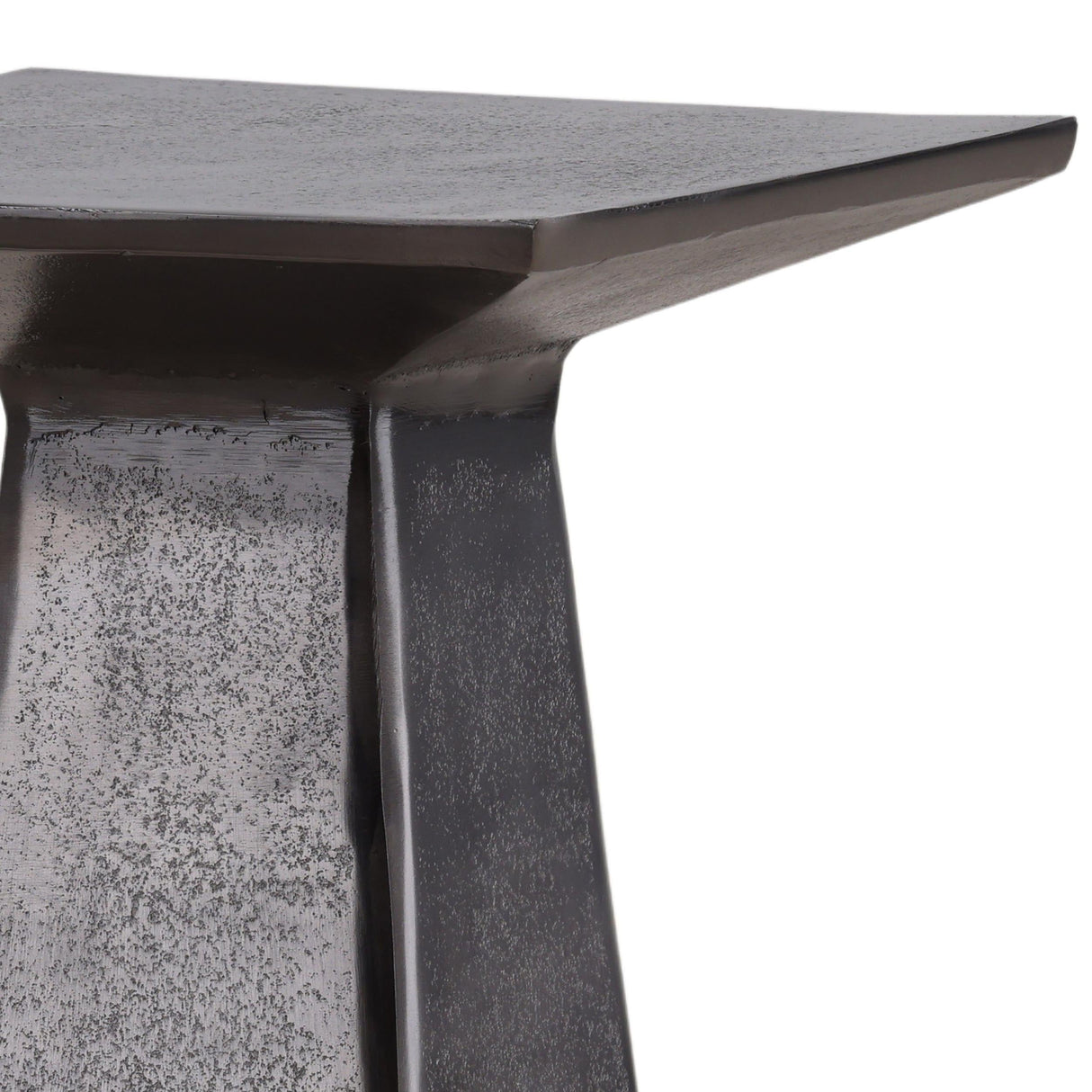 Vernell Side Table, Antique Nickel by Dovetail at Eve Furniture