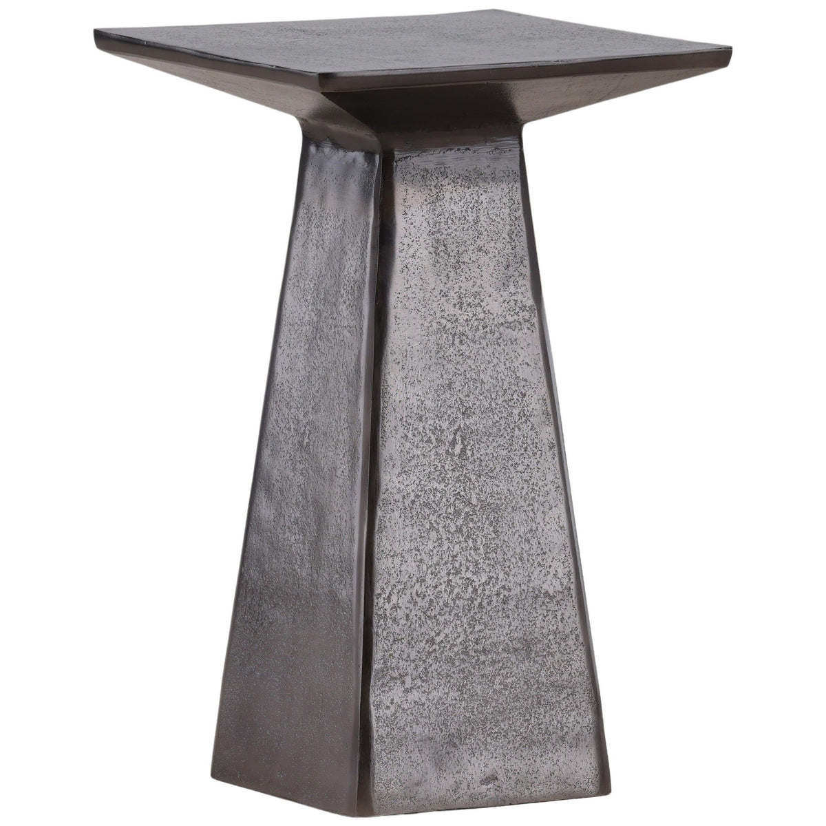 Vernell Side Table, Antique Nickel by Dovetail at Eve Furniture