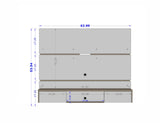 Vernon 62.99 Floating Entertainment Center in Off White and Cinnamon by Manhattan Comfort at Eve Furniture