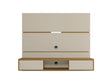 Vernon 62.99 Floating Entertainment Center in Off White and Cinnamon by Manhattan Comfort at Eve Furniture