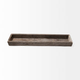 Vernon (Large) 36L x 7W Brown Reclaimed Wood Tray by Mercana at Eve Furniture
