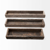 Vernon (Large) 36L x 7W Brown Reclaimed Wood Tray by Mercana at Eve Furniture