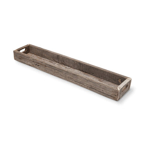Vernon (Large) Brown Reclaimed Wood Tray by Mercana at Eve Furniture