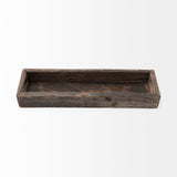 Vernon (Small) Brown Reclaimed Wood Tray by Mercana at Eve Furniture