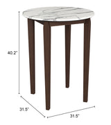 Vernon White Bar Table by Zuomod at Eve Furniture