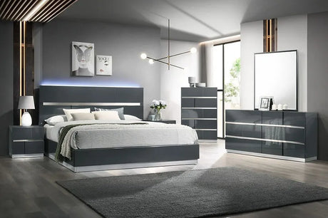 Verona Grey Platform Bedroom Set by New Era Innovations at Eve Furniture