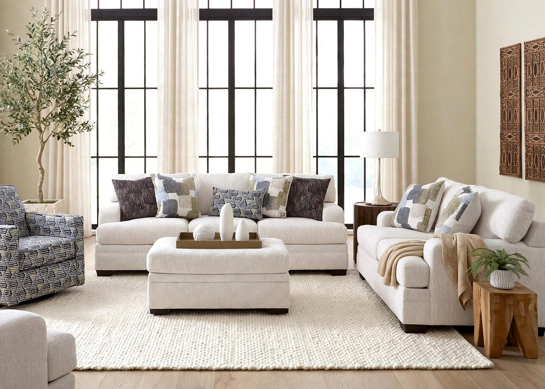 Verona Steinway Dove Sofa & Loveseat Set by Happy Homes at Eve Furniture