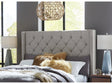 Verona Tufted Upholstered Headboard in Speckled Grey by Modus Furniture at Eve Furniture