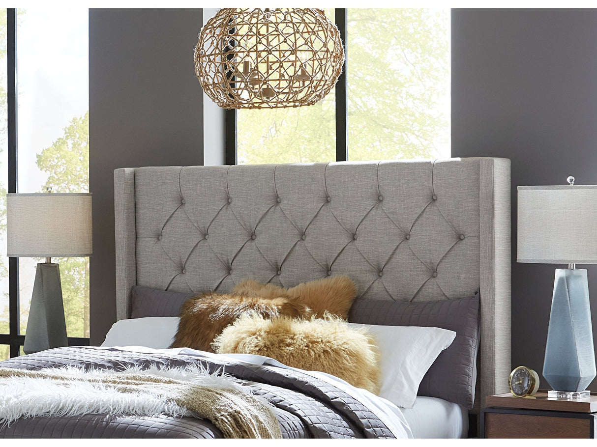 Verona Tufted Upholstered Headboard in Speckled Grey by Modus Furniture at Eve Furniture