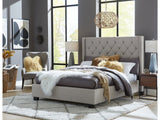 Verona Upholstered Footboard Full Storage Bed in Speckled Grey by Modus Furniture at Eve Furniture