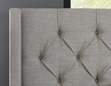 Verona Upholstered Platform Bed in Speckled Grey by Modus Furniture at Eve Furniture