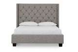 Verona Upholstered Platform Bed in Speckled Grey by Modus Furniture at Eve Furniture