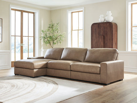 Veronella Sahara 3-Piece Sectional with LAF Chaise by Ashley at Eve Furniture