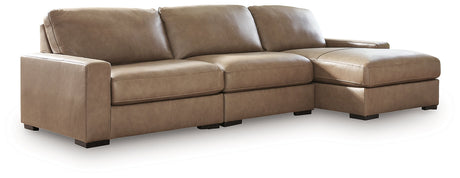 Veronella Sahara 3-Piece Sectional with RAF Chaise by Ashley at Eve Furniture