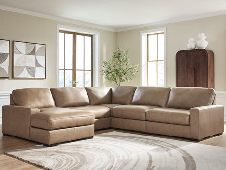 Veronella Sahara 5-Piece Sectional with LAF Chaise by Ashley at Eve Furniture