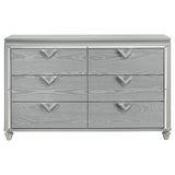 Veronica 6-drawer Bedroom Dresser Light Silver