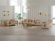 Versace 3-pieces (Sofa & Loveseat & Chair) Livingroom Set Beige by Furnia at Eve Furniture