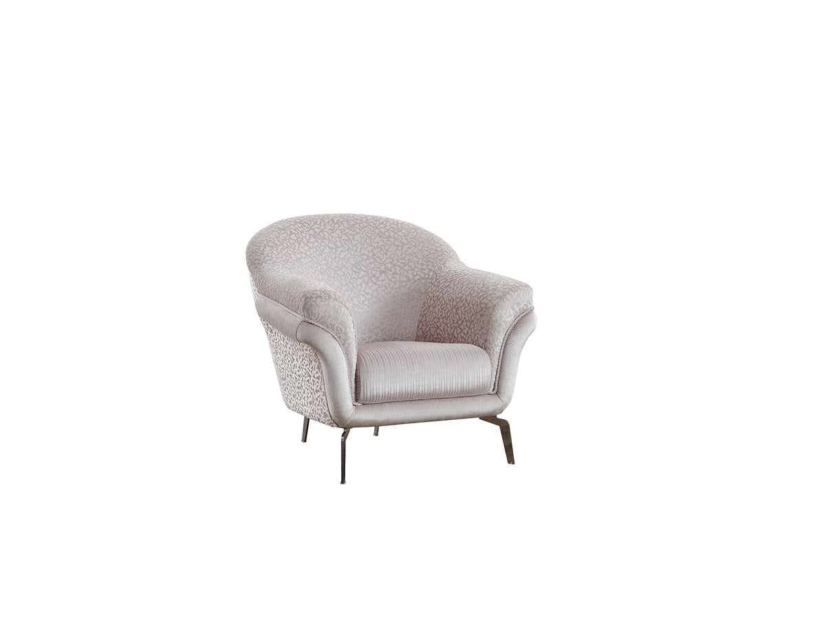 Versace 3-pieces (Sofa & Loveseat & Chair) Livingroom Set in Light Grey by Furnia at Eve Furniture