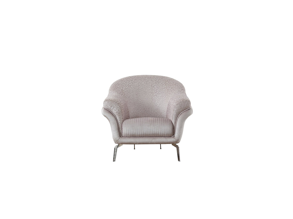 Versace 3-pieces (Sofa & Loveseat & Chair) Livingroom Set in Light Grey by Furnia at Eve Furniture