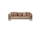 Versace Beige Stationary Sofa by Furnia at Eve Furniture