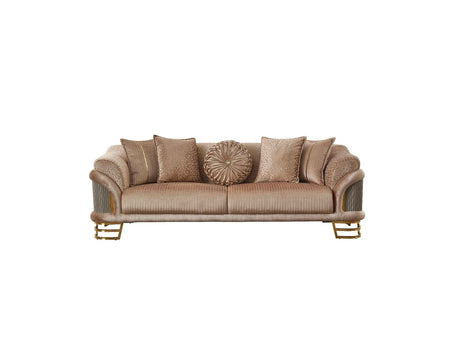 Versace Beige Stationary Sofa by Furnia at Eve Furniture