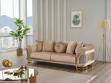 Versace Beige Stationary Sofa by Furnia at Eve Furniture