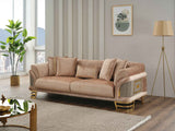 Versace Beige Stationary Sofa by Furnia at Eve Furniture