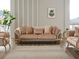 Versace Beige Stationary Sofa by Furnia at Eve Furniture