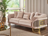Versace Cream Stationary Sofa by Furnia at Eve Furniture