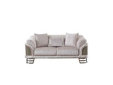 Versace Light Grey Stationary Loveseat by Furnia at Eve Furniture