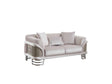 Versace Light Grey Stationary Loveseat by Furnia at Eve Furniture