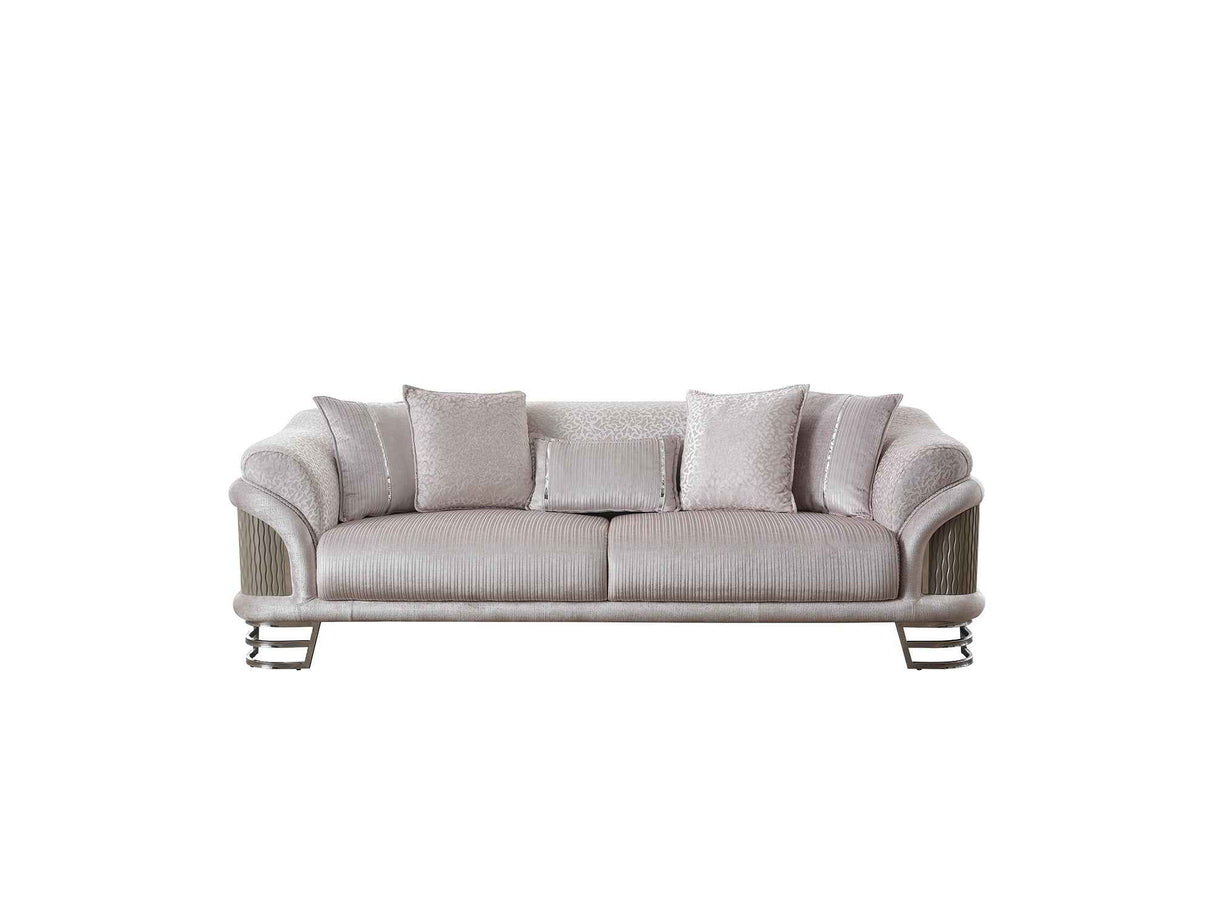 Versace Light Grey Stationary Sofa by Furnia at Eve Furniture