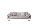 Versace Light Grey Stationary Sofa by Furnia at Eve Furniture