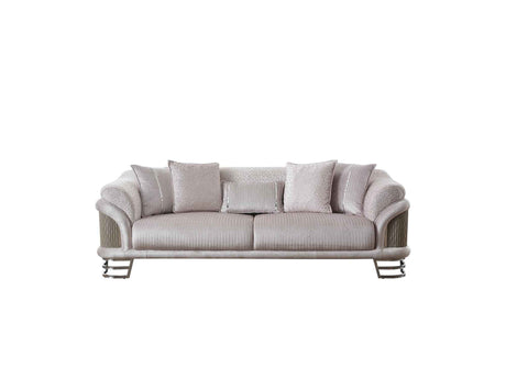 Versace Light Grey Stationary Sofa by Furnia at Eve Furniture